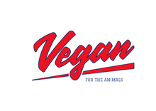 Load image into Gallery viewer, VEGAN 'BASEBALL' LOGO - FOR THE ANIMALS - UNISEX TEE
