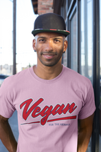 Load image into Gallery viewer, VEGAN 'BASEBALL' LOGO - FOR THE ANIMALS - UNISEX TEE
