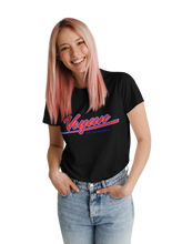 Load image into Gallery viewer, VEGAN 'BASEBALL' LOGO - FOR THE ANIMALS - UNISEX TEE