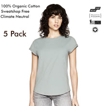 Load image into Gallery viewer, Women's Rolled Sleeve - Pack of 5 Tees
