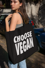 Load image into Gallery viewer, CHOOSE VEGAN - CANVAS TOTE BAG
