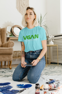 VGAN WOMXN TEE with TEXT