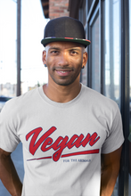 Load image into Gallery viewer, VEGAN &#39;BASEBALL&#39; LOGO - FOR THE ANIMALS - UNISEX TEE
