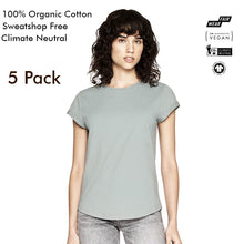 Load image into Gallery viewer, Women&#39;s Rolled Sleeve - Pack of 5 Tees
